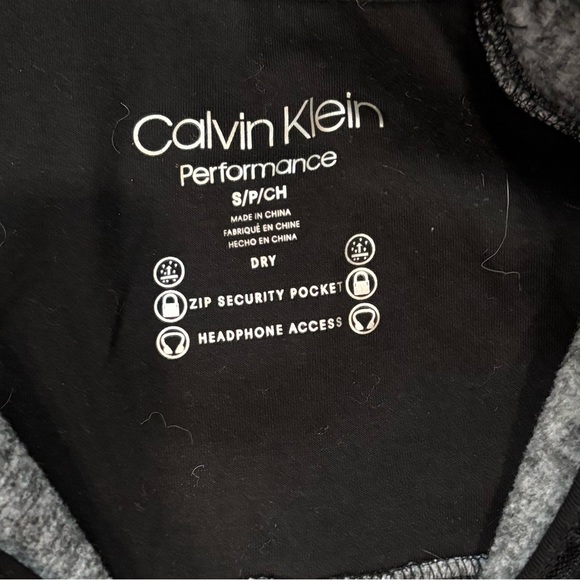 Calvin Klein Black and Gray Zip-Up Men's Sweater - Picture 5 of 6